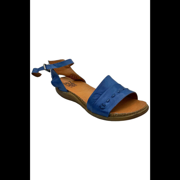 Miz Mooz Leather Ankle Strap Sandals Cobalt - Medium - Picture 1 of 3